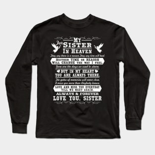 In Loving Memory of Sister, Sister in Heaven Long Sleeve T-Shirt